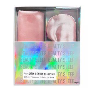 SHINE Satin Eye Mask + King Pillow Case in Blush